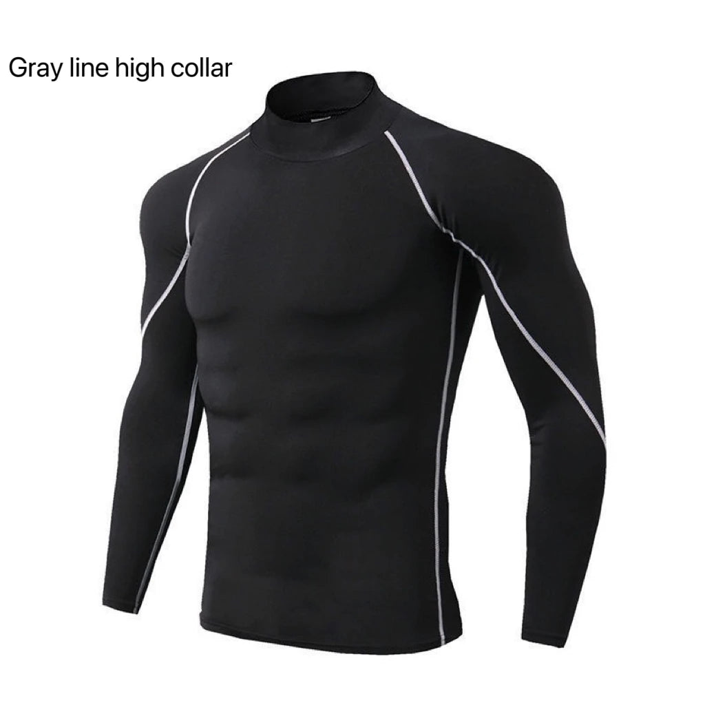 Plain-Quick-Dry Compression Undershirt – Athletic Fit for Men