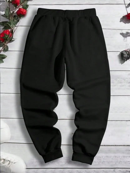 2024 Dragon Pattern Jogger Pants – Soft Fleece & Drawstring Waist