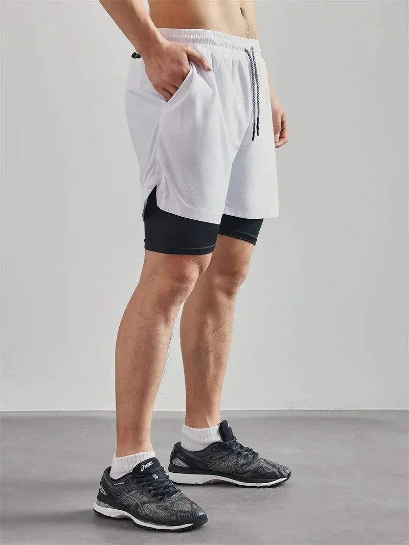 Double Layer Training Shorts – Quick-Dry & Compression Fit