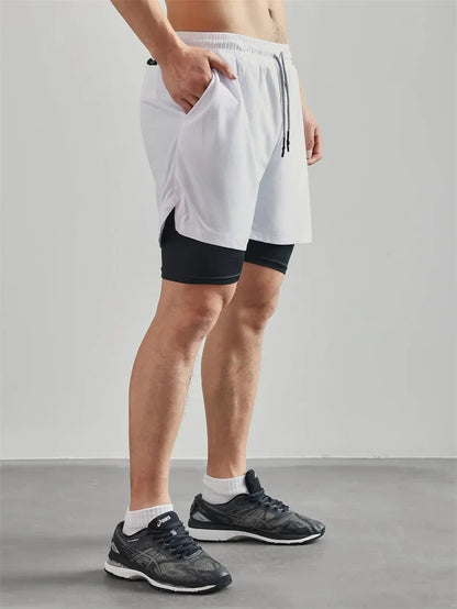 Double Layer Training Shorts – Quick-Dry & Compression Fit