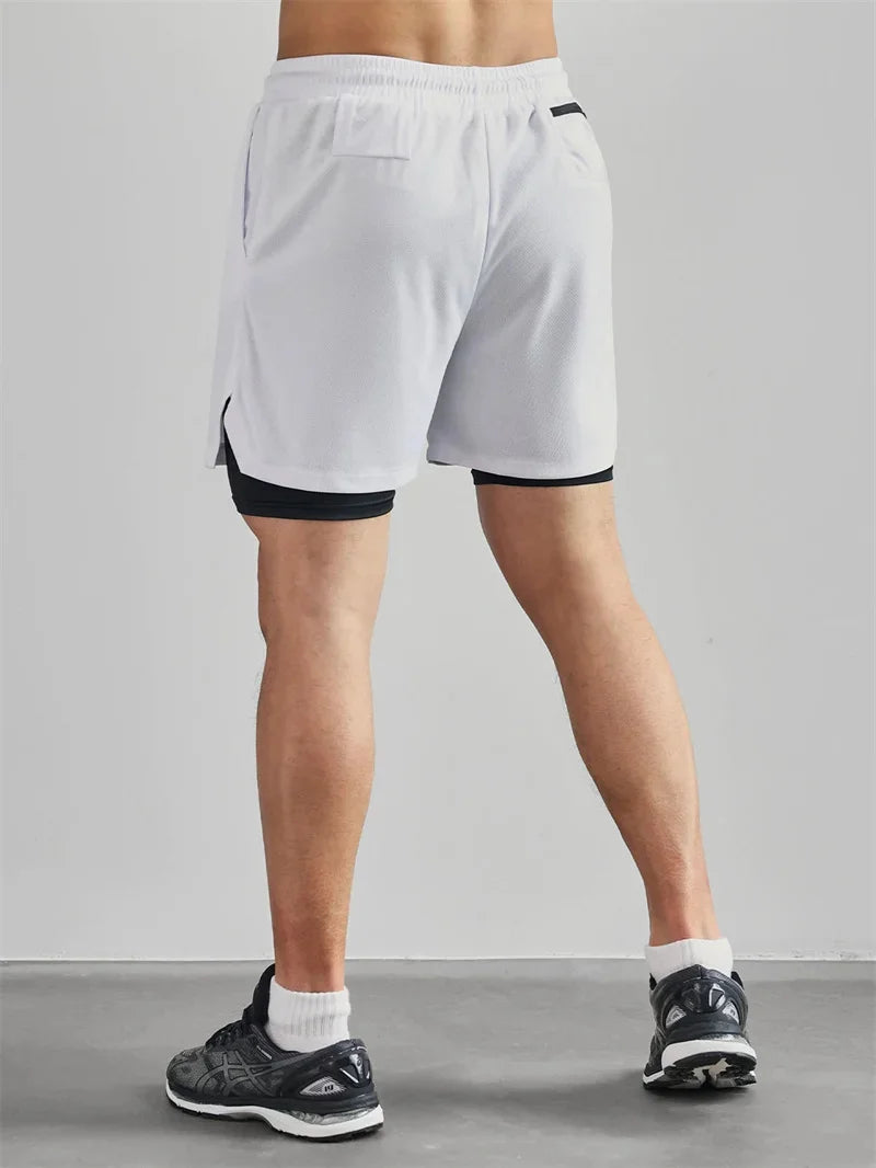Double Layer Training Shorts – Quick-Dry & Compression Fit