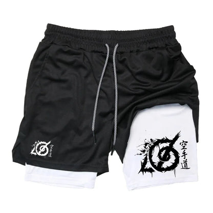Karate-Inspired Gym Shorts – Dual Layer with Phone Pocket & Loop