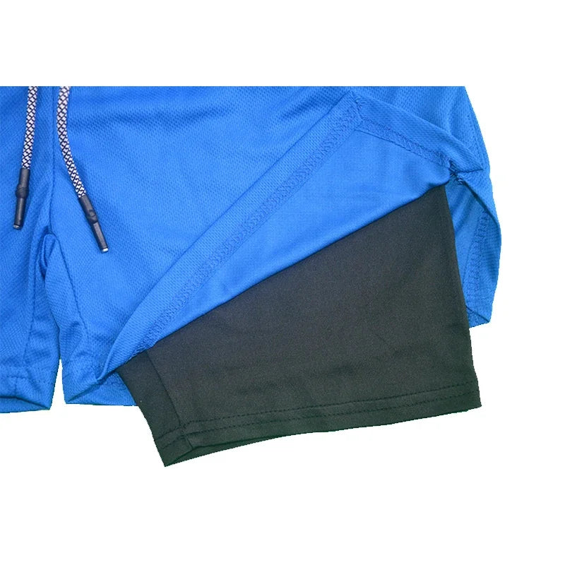 Double Layer Training Shorts – Quick-Dry & Compression Fit