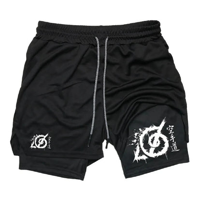 Karate-Inspired Gym Shorts – Dual Layer with Phone Pocket & Loop