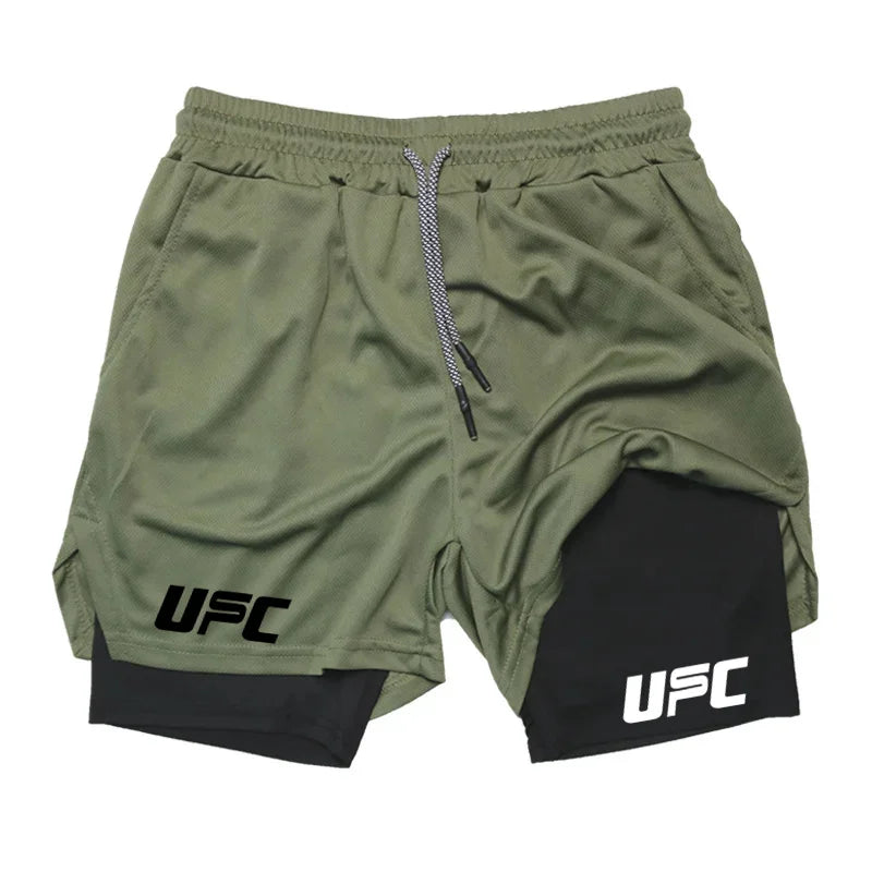 Double Layer Training Shorts – Quick-Dry & Compression Fit