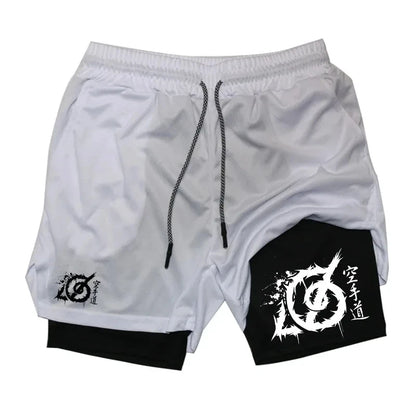 Karate-Inspired Gym Shorts – Dual Layer with Phone Pocket & Loop
