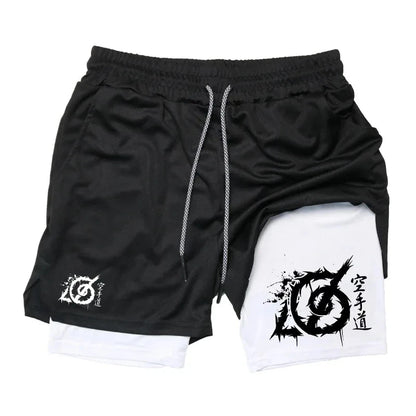 Karate-Inspired Gym Shorts – Dual Layer with Phone Pocket & Loop