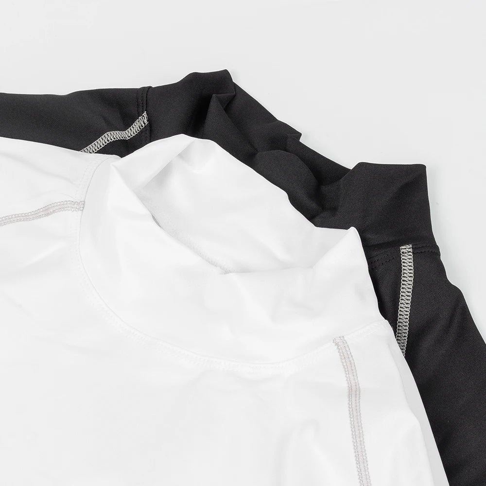 Plain-Quick-Dry Compression Undershirt – Athletic Fit for Men