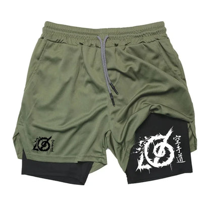 Karate-Inspired Gym Shorts – Dual Layer with Phone Pocket & Loop