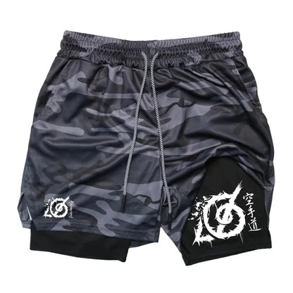 Karate-Inspired Gym Shorts – Dual Layer with Phone Pocket & Loop